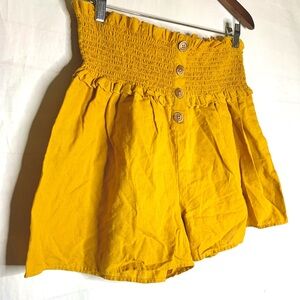 Derek Heart 2XL Highwaisted Yellow Shorts Light Weight Womens Plus Size COTTON